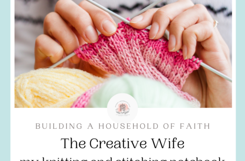 The Creative Wife my knitting and stitching notebook