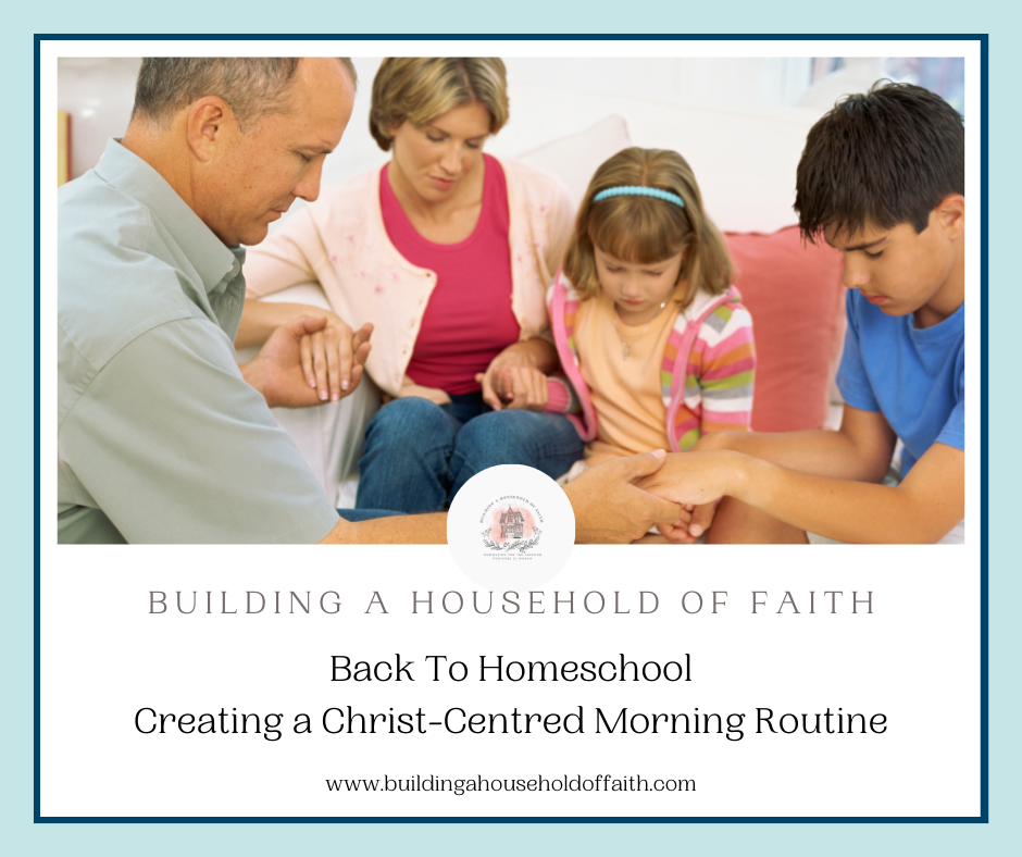 homeschool family praying